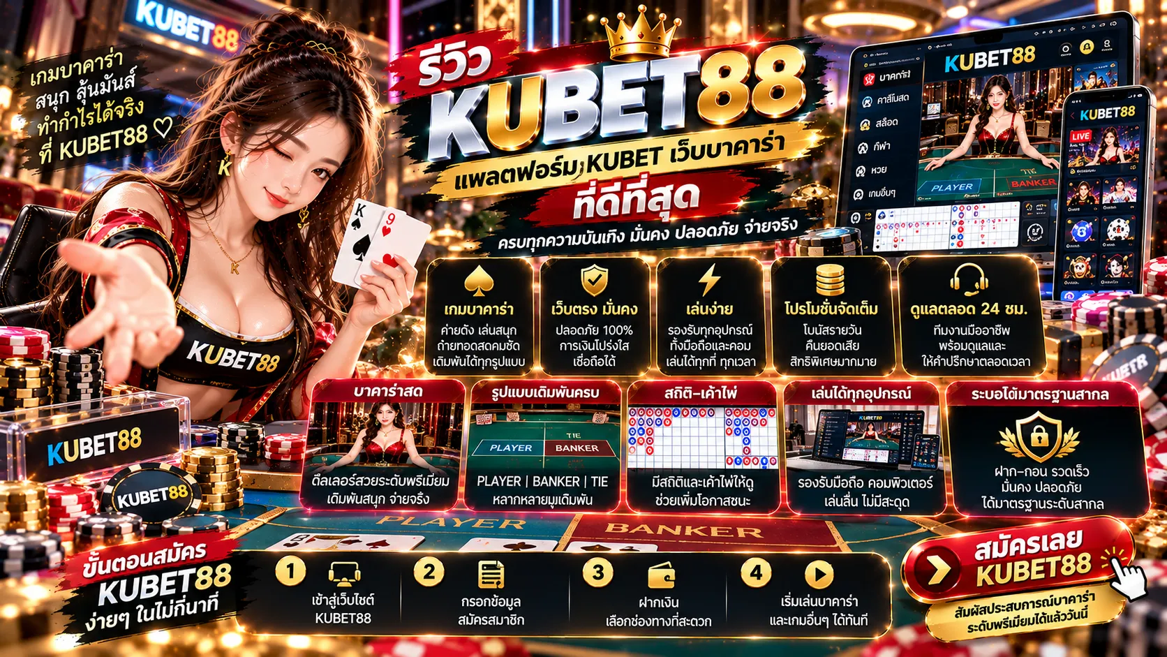 รีวิว KUBET88 แพลตฟอร์ม KUBET เว็บ บา ค่า ร่า ที่ดีที่สุด